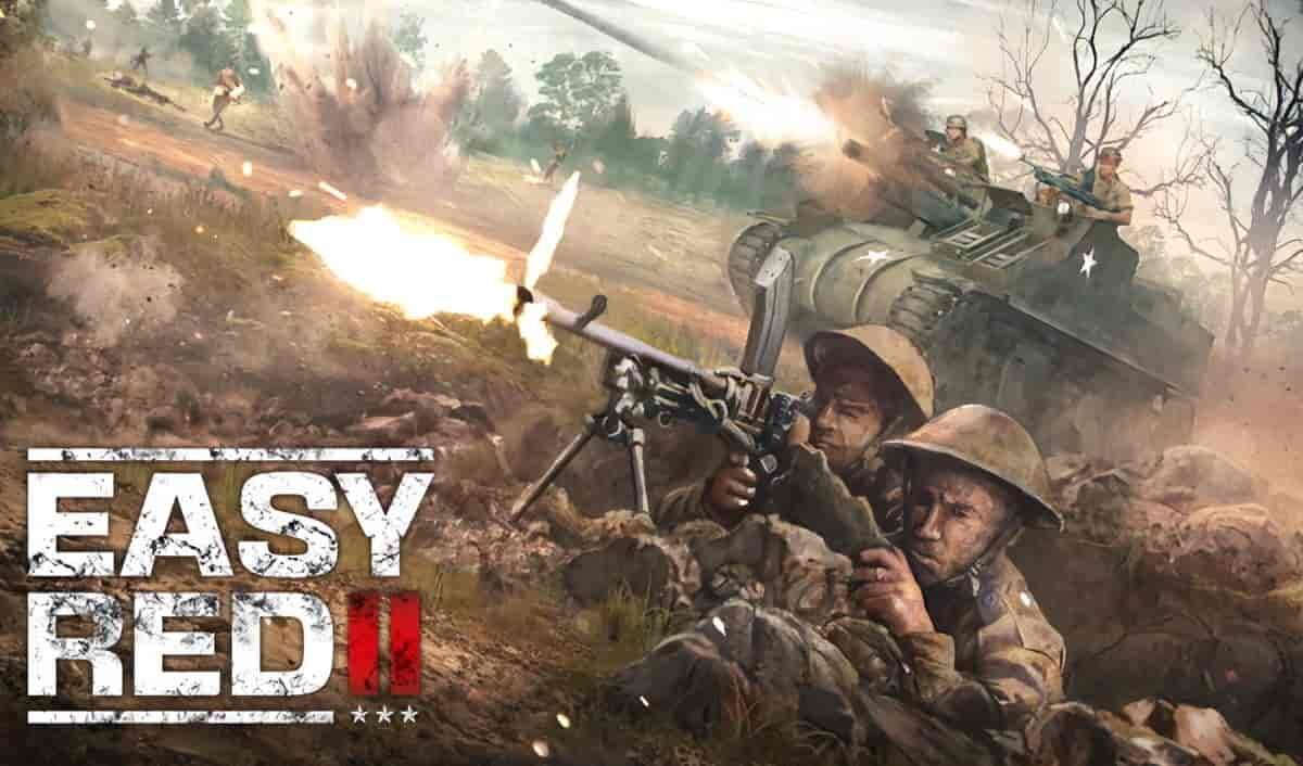 Easy Red 2 PC game WWII tactical shooter screenshot showing historical combat
