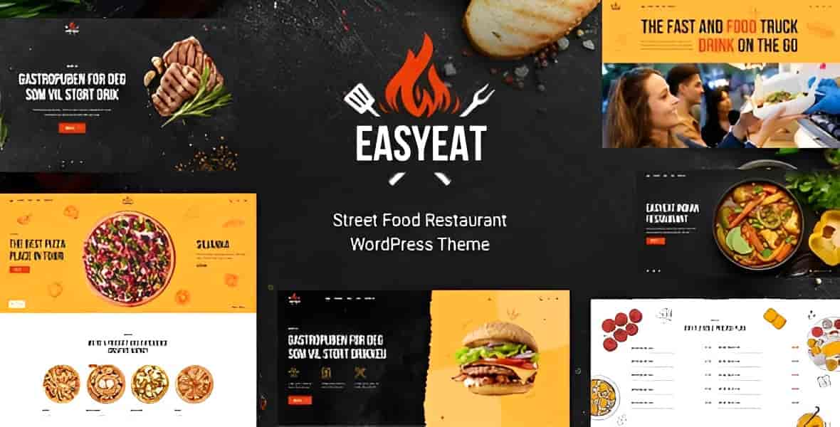 EasyEat street food restaurant WordPress theme preview