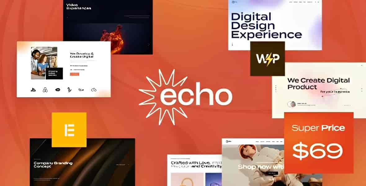 Echo digital marketing and creative agency WordPress theme preview