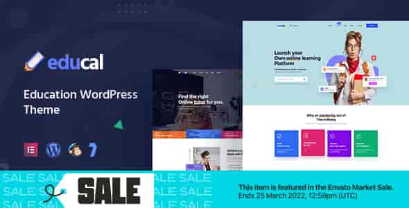 Educal education WordPress theme for online courses and LMS