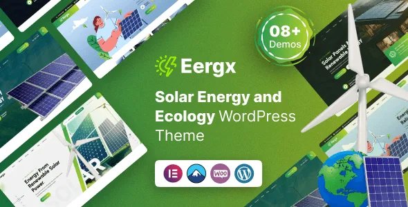 Eergx solar energy WordPress theme for eco-friendly businesses