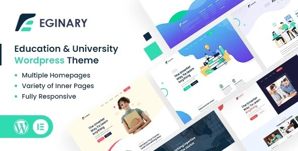 Eginary education and university WordPress theme for academic institutions