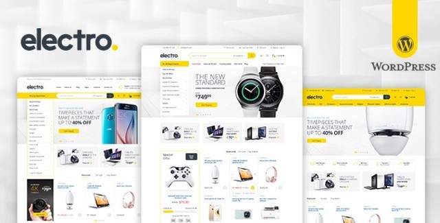 Electro electronics store WooCommerce theme for WordPress with multi-vendor marketplace and affiliate website capabilities