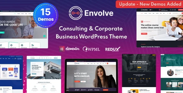 Envolve consulting business WordPress theme homepage demo