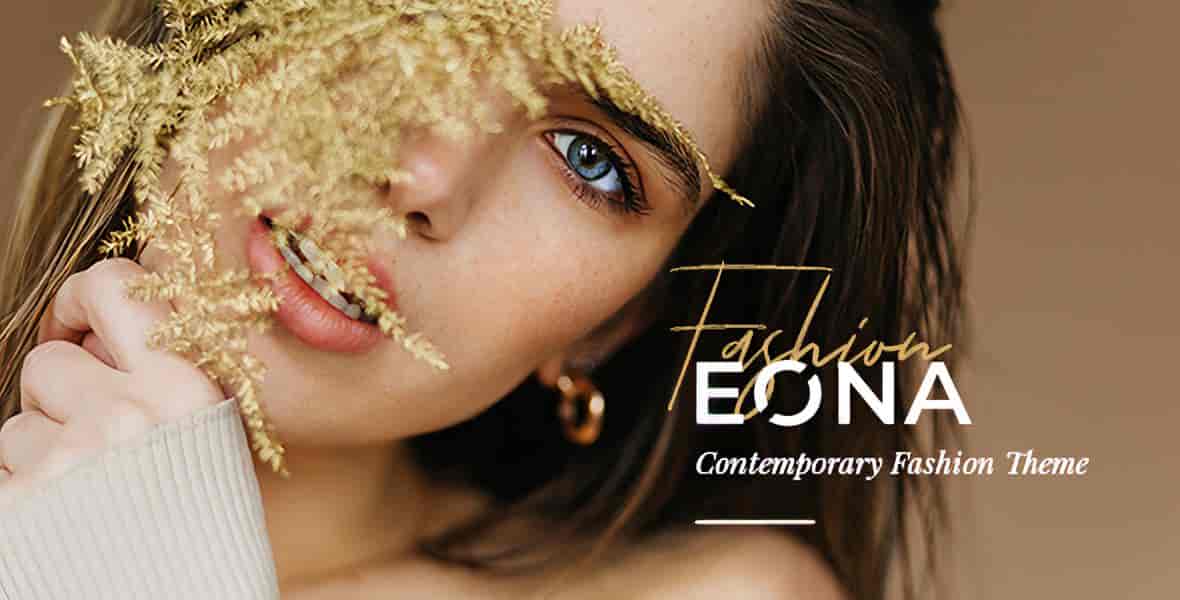 Eona Fashion WordPress Theme homepage preview showcasing modern Elementor design
