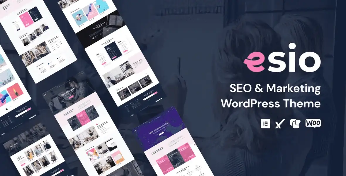 Esio SEO and marketing WordPress theme homepage design preview