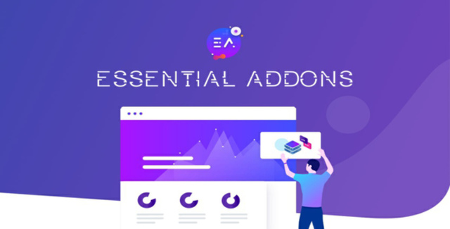 Essential Addons for Elementor Pro WordPress plugin interface showing creative page builder elements