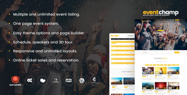 Event Champ WordPress event and conference theme dashboard