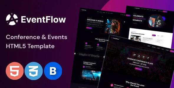 EventFlow responsive event and conference HTML5 template