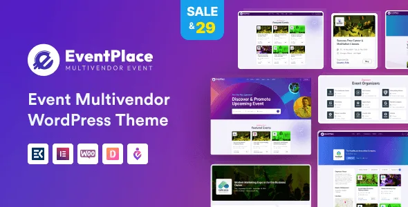 Eventplace multivendor event marketplace WordPress theme dashboard preview