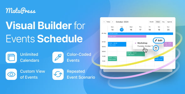 MotoPress Events Calendar plugin for WordPress event and schedule management