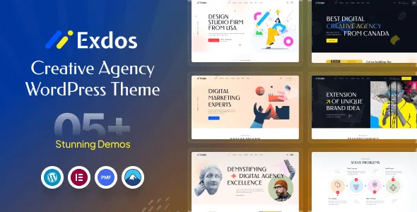 Diego WordPress theme preview showing a creative personal portfolio homepage with project grid and resume sections