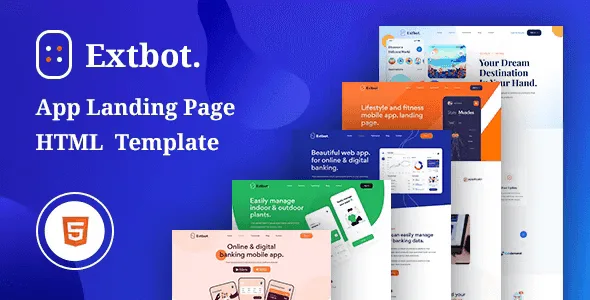 Extbot app landing page Bootstrap 5 HTML template preview