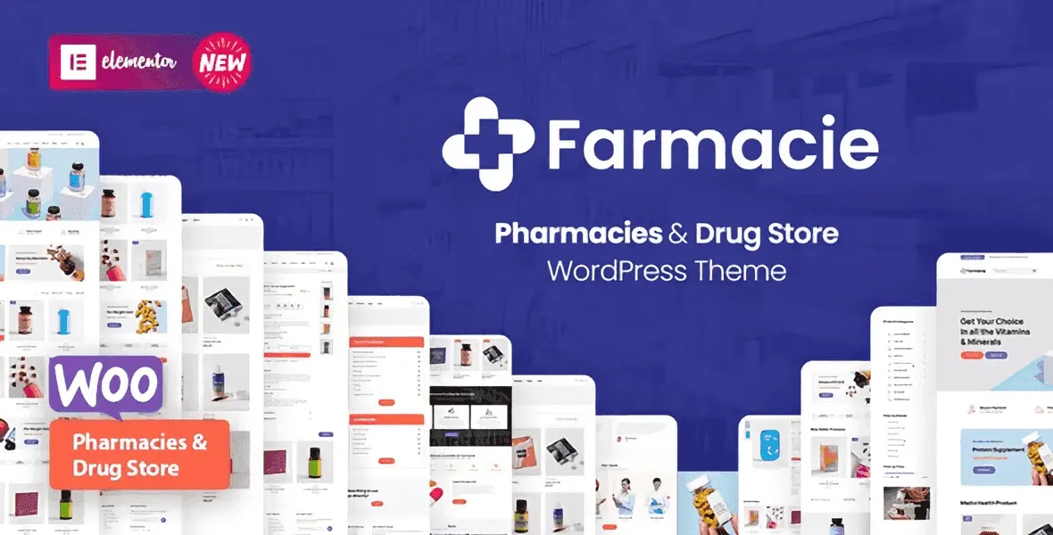 Farmacie pharmacy WordPress theme preview for drugstore websites