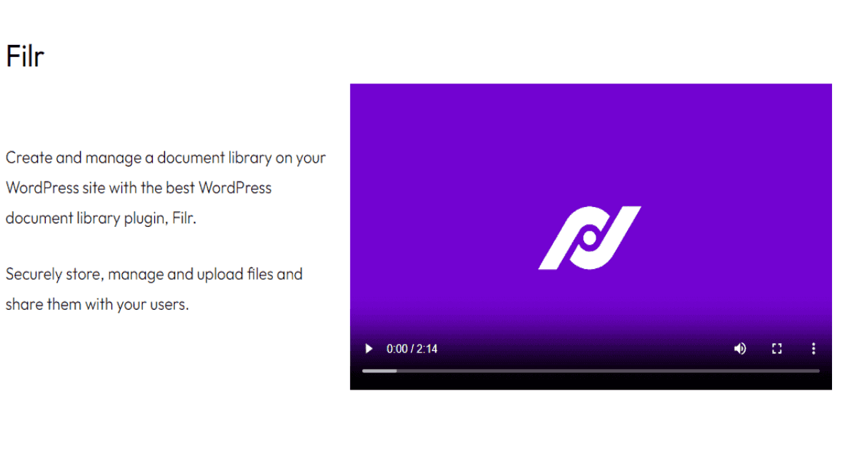 Filr WordPress document library plugin for secure file management and sharing