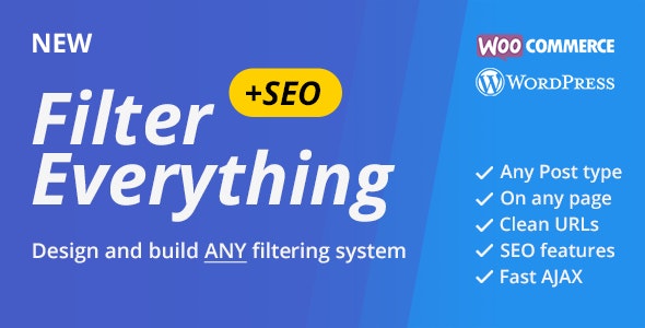 Filter Everything WordPress and WooCommerce product filter plugin interface showing advanced filtering options