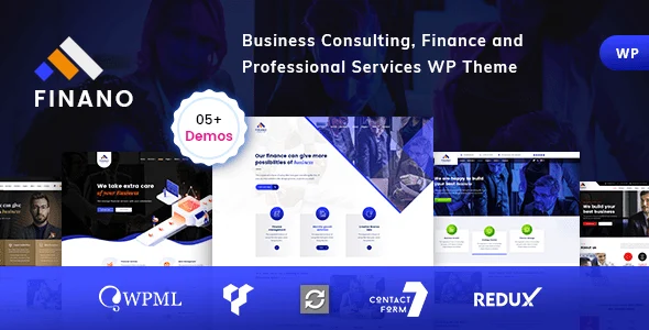 Finano finance WordPress theme for business and consulting websites