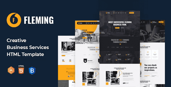 Fleming creative business services HTML template preview