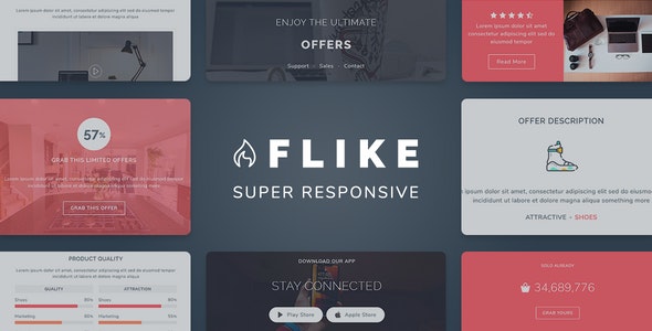 Flike responsive HTML email template for newsletters
