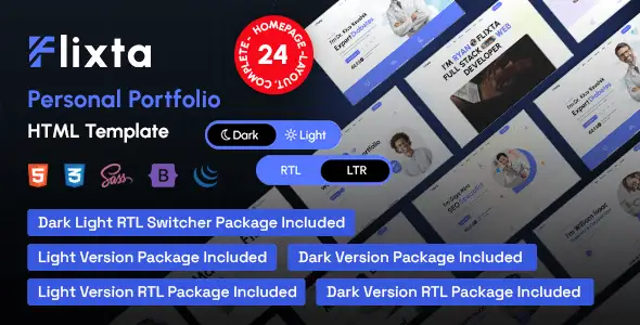 Flixta modern responsive HTML5 portfolio template
