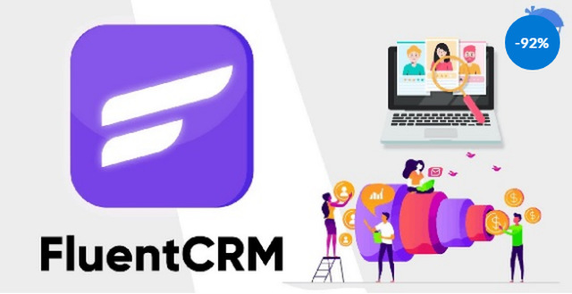 FluentCRM Pro WordPress email marketing plugin interface with contact management and automation tools