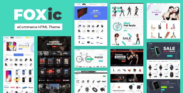 Foxic multi-purpose eCommerce HTML5 template homepage layout preview