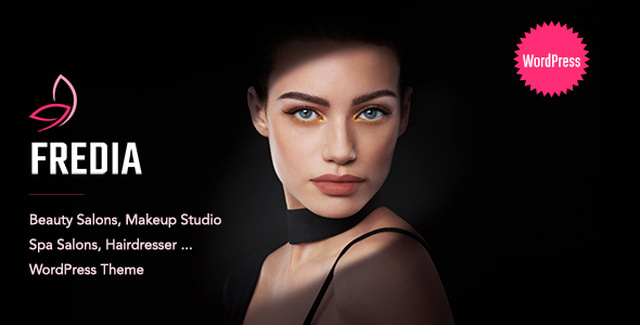 Fredia makeup artist WordPress theme with Elementor