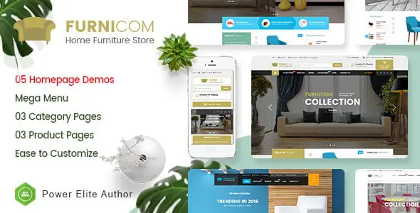Furnicom responsive furniture HTML template homepage layouts