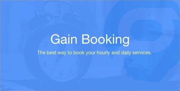 Gain Booking PHP booking script admin dashboard for managing service reservations