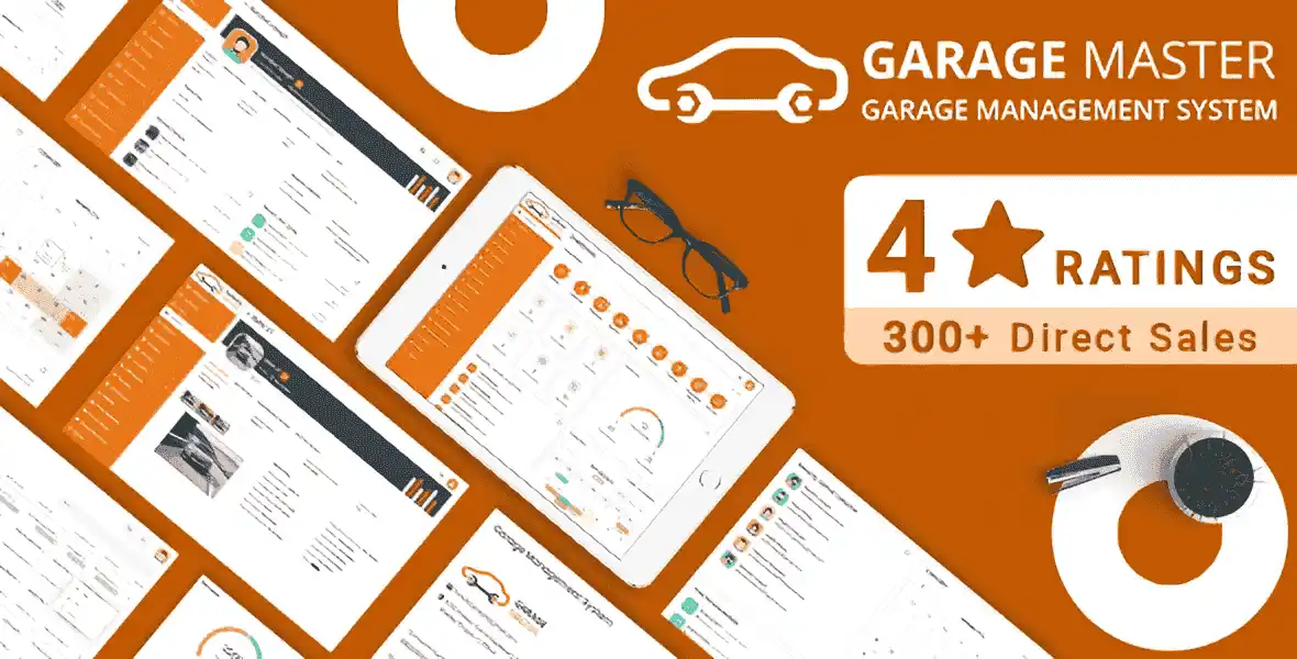 Garage Master management system interface for vehicle maintenance and booking