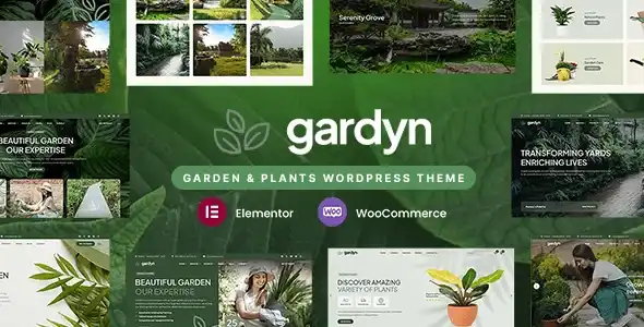 Gardyn gardening WordPress theme showcasing a professional landscaping website layout