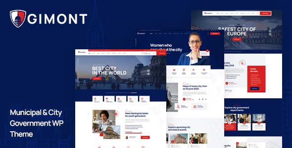 Gimont city government WordPress theme for municipal and local government websites