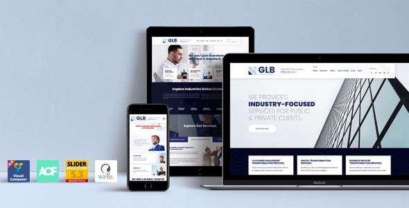 GLB responsive multi-purpose WordPress theme preview
