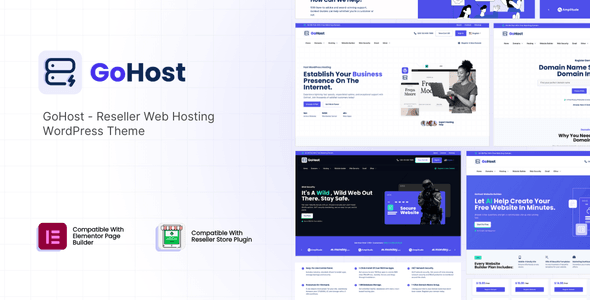 GoHost reseller web hosting WordPress theme preview