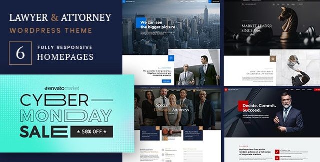 Goldenblatt lawyer WordPress theme homepage design preview