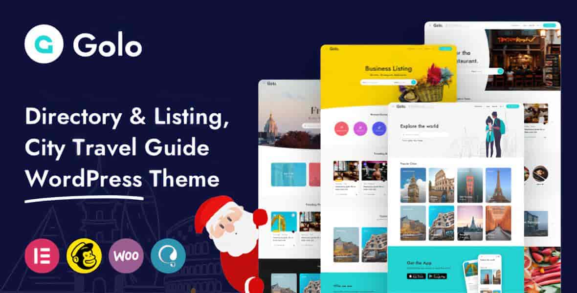 Goal city travel guide WordPress theme website design preview