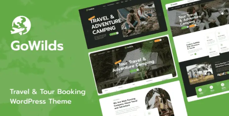 Gowilds tour booking WordPress theme interface for travel agencies and tour operators