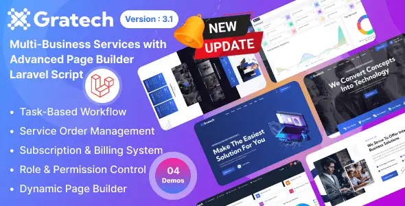 Gratech IT Service PHP Script component page builder interface