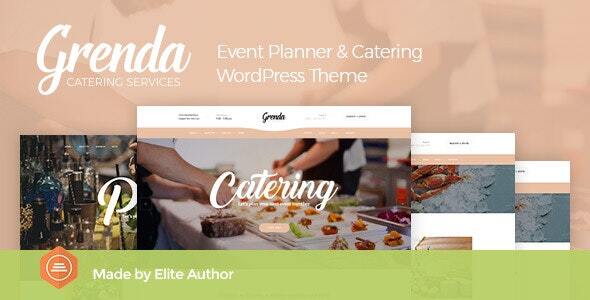 Grenda event planner WordPress theme for catering and event management websites