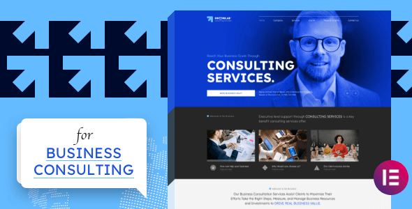 GrowLab business consulting WordPress theme with Elementor page builder