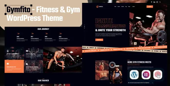 Gymfito Gym WordPress Theme with Elementor PRO homepage design preview