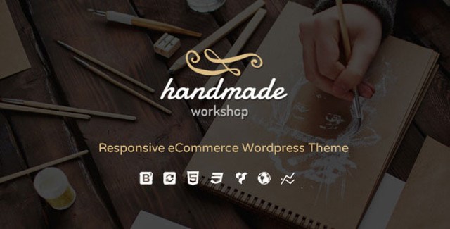 Handmade WooCommerce WordPress theme showcasing a responsive online store layout with product slideshows and filter widgets