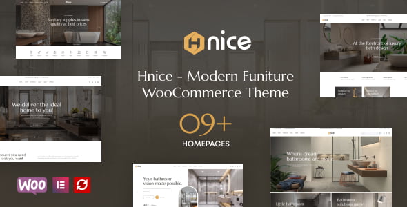 Hnice modern furniture WooCommerce WordPress theme preview