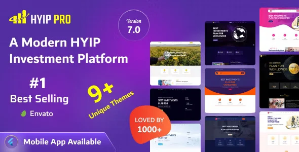 HyipPro HYIP investment PHP script platform interface