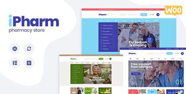IPharm online pharmacy and medical WordPress theme preview
