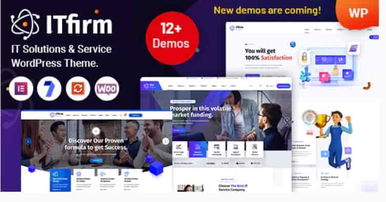 ITfirm WordPress theme demo layout for IT solutions agencies and technology service businesses