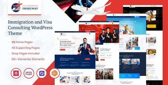 Immigway immigration and visa consulting WordPress theme demo preview