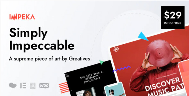 Impeka creative multi-purpose WordPress theme for building modern websites