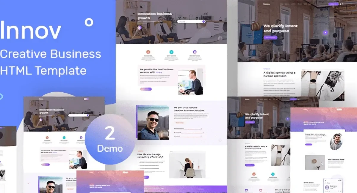 Innov creative business agency HTML template homepage layout preview