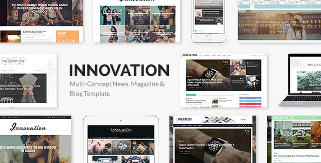 Innovation WordPress news magazine and blog theme preview